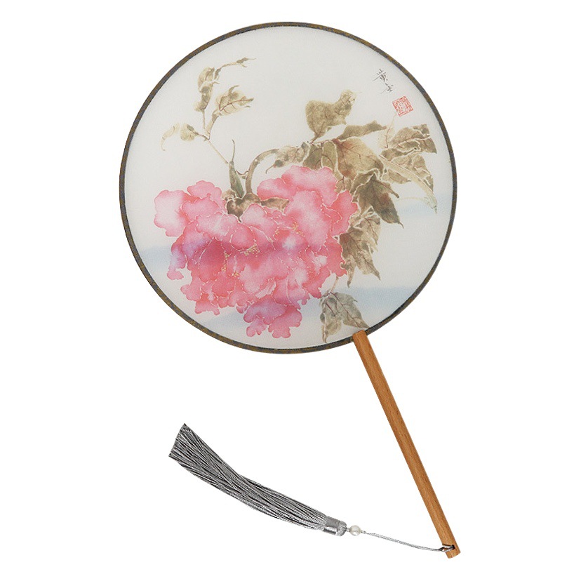 Hanfu ventilador de estilo antiguo ventilador redondo ventilador de baile clásico translúcido ventilador redondo fábrica al por mayor