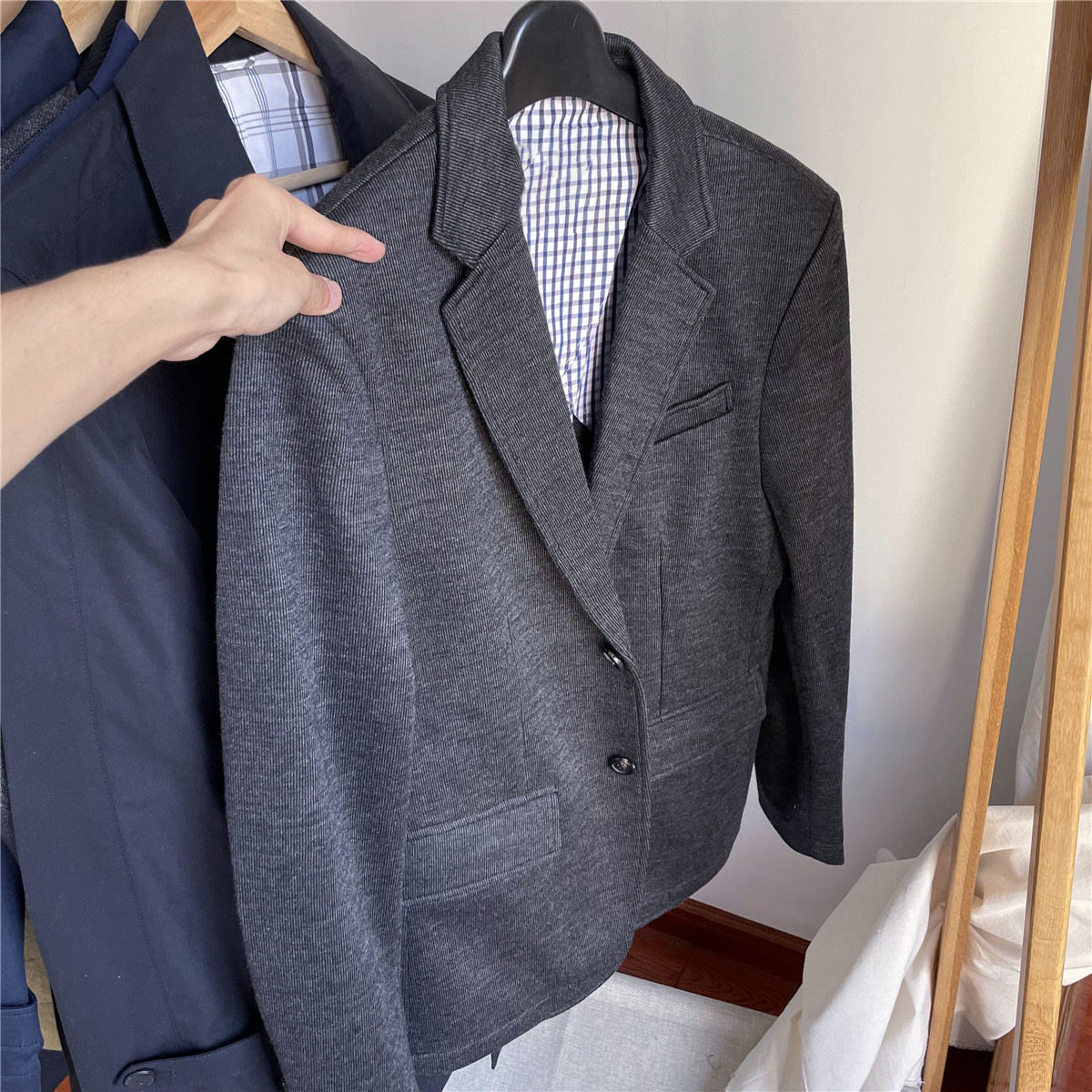 Autumn woolen knitted casual suit