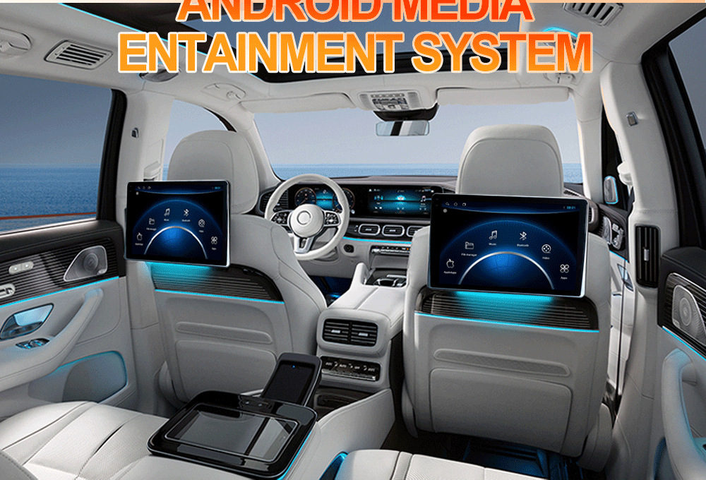 Android universal plug-in headrest display 10.1-inch HD IPSMP5 car rear entertainment system player