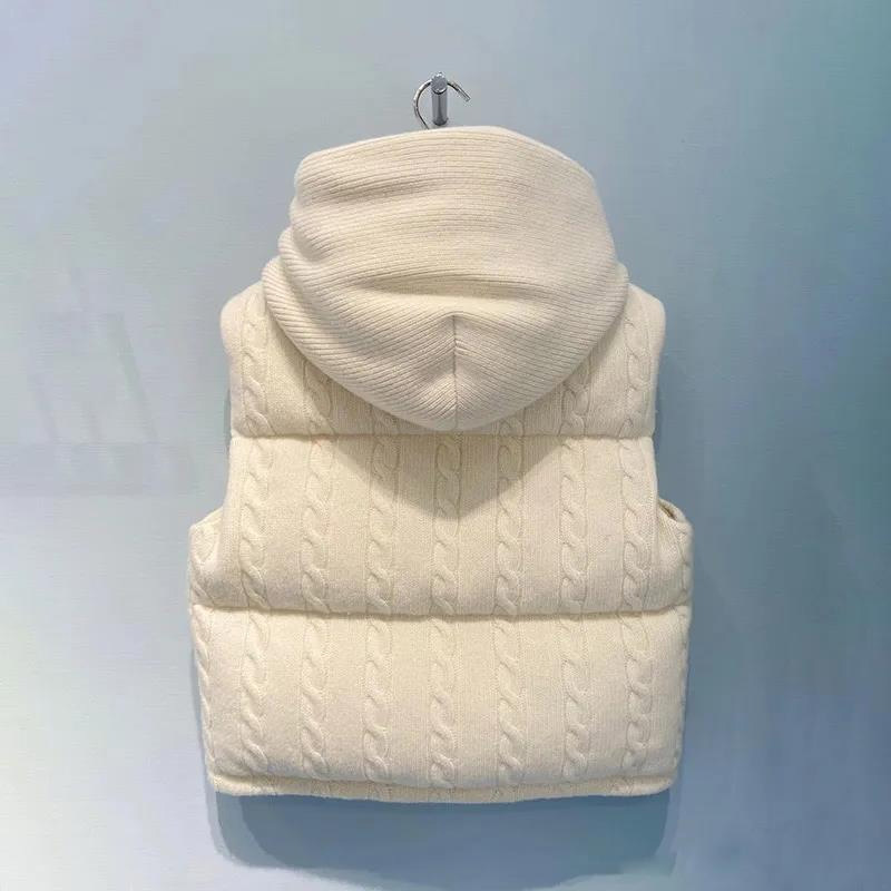 Women's Clothing New autumn and winter women's clothing hooded Warm jacket cotton jacket short vest cotton jacket top slim temperament trend_voghion.com
