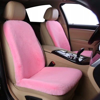 Wool pad, Fur Wool - four-layers-of-thickening-1-single-seat-1-backrest-pink