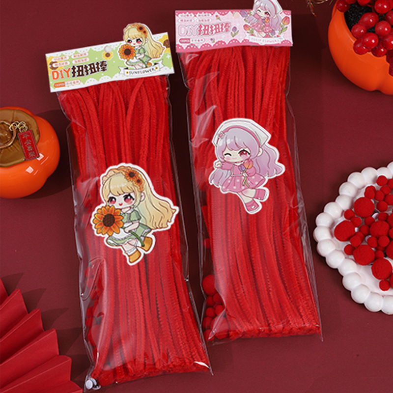 Limpiapipas de colores tipo macaron — tiras peludas para manualidades, joyería o bricolaje, educativas, venta al por mayor