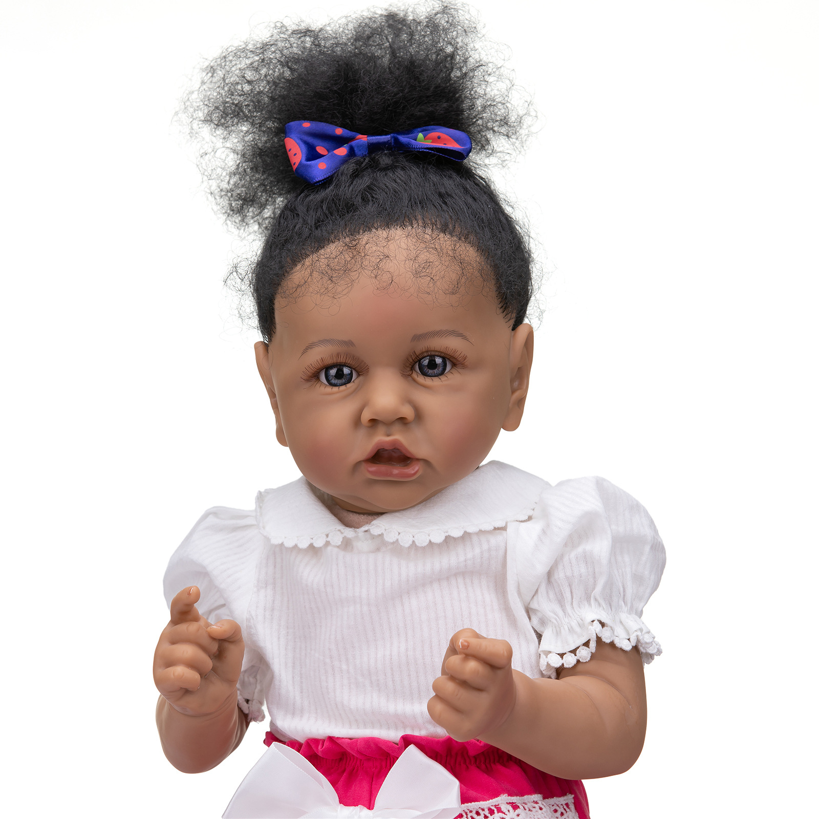 22 pulgadas reborn Saskia simulación bebé renacido muñeca negro bebé transfronterizo suministro de una sola pieza entrega