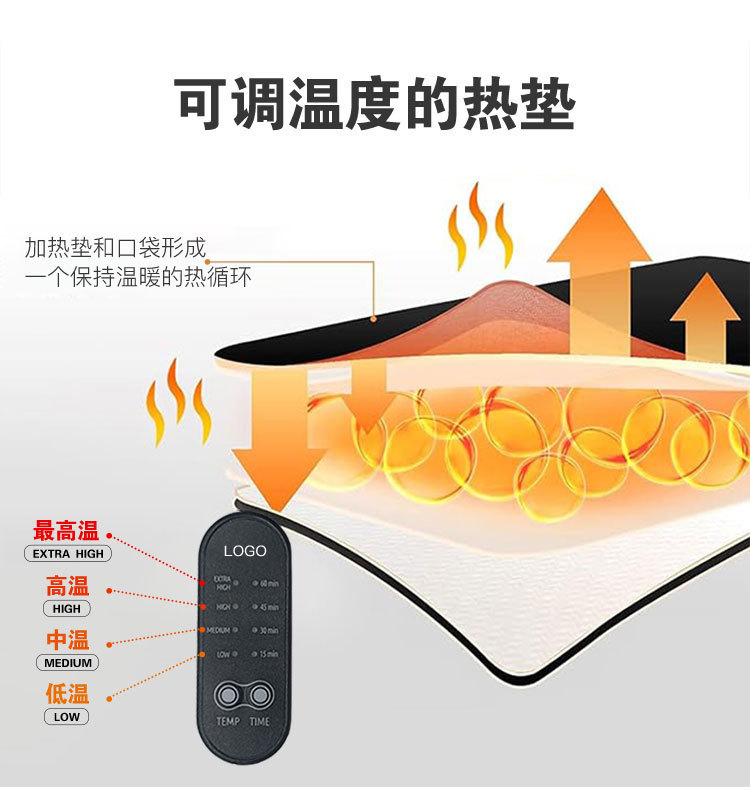 Cross-border Adjustable Height Heating Pillow Home Office Warm Pillow Multifunctional Heating Rest Pillow Heating Pillow