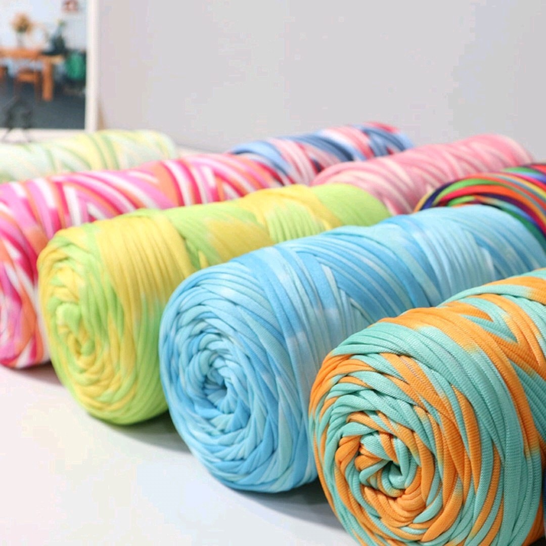 INS风手工编织布条线彩色勾包线泫雅包小香包 DIY地垫线材料包