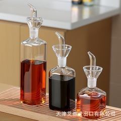 角型高ホウ素シリコンガラス油壺油酢瓶北欧風シンプルキッチン調味瓶家庭用醤油酢瓶家庭用