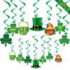 Santa Patrick Festival Decoration of Sanye Grass Lucky Paradise Irish Alphabet Plus Flag Two -ornaments Wholesale Customization