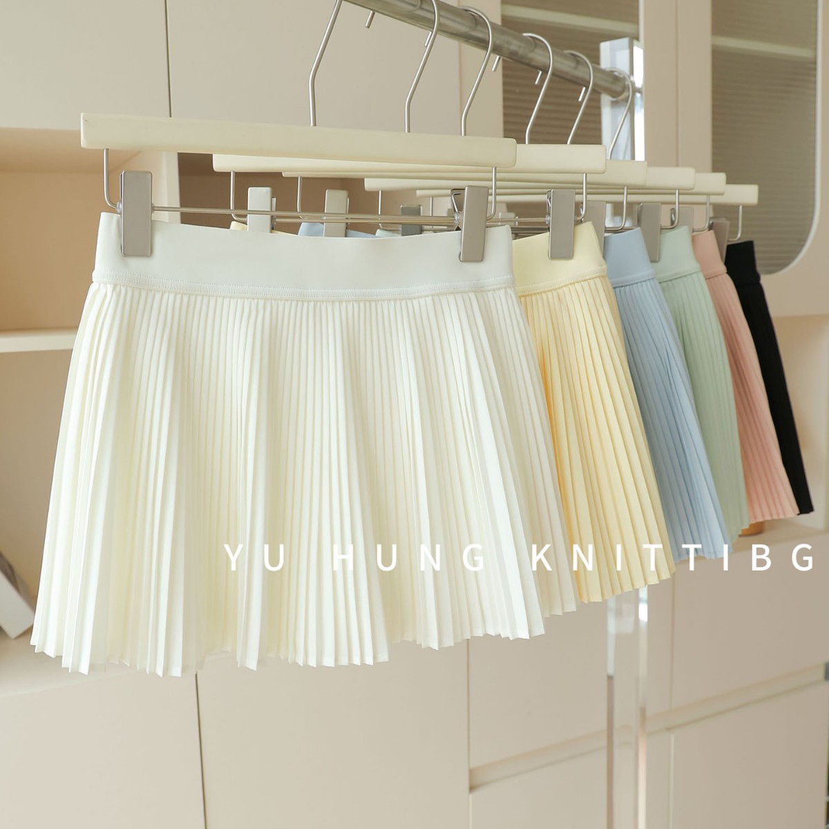 Sports Short Skirt for Women in Summer Vacation Two-Piece Lined Anti-Exposure Running Fitness Exercise Quick-Drying Pleated Tennis Skirt