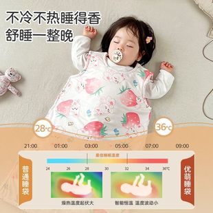 Baby Vest Sleeping Bag Bean Velvet Soothing Autumn and Winter Baby Sleeveless New-born Belly Air-conditioned Room Sleeping Anti-kick quilt
