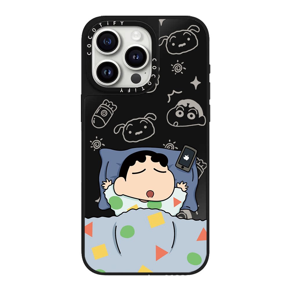 C家可爱睡觉蜡笔小新适用苹果17/16pro手机壳iphone15日系12搞怪