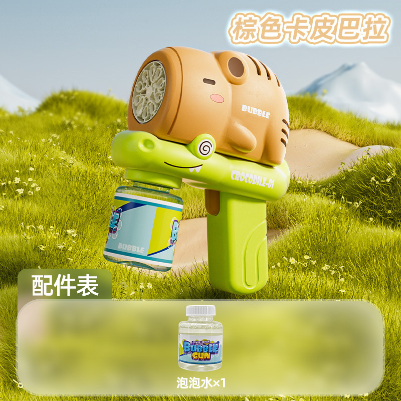 Nuevos niños automáticos de mano eléctrica astronauta pistola de burbujas para niños niñas máquina de burbujas espaciales a prueba de fugas al por mayor