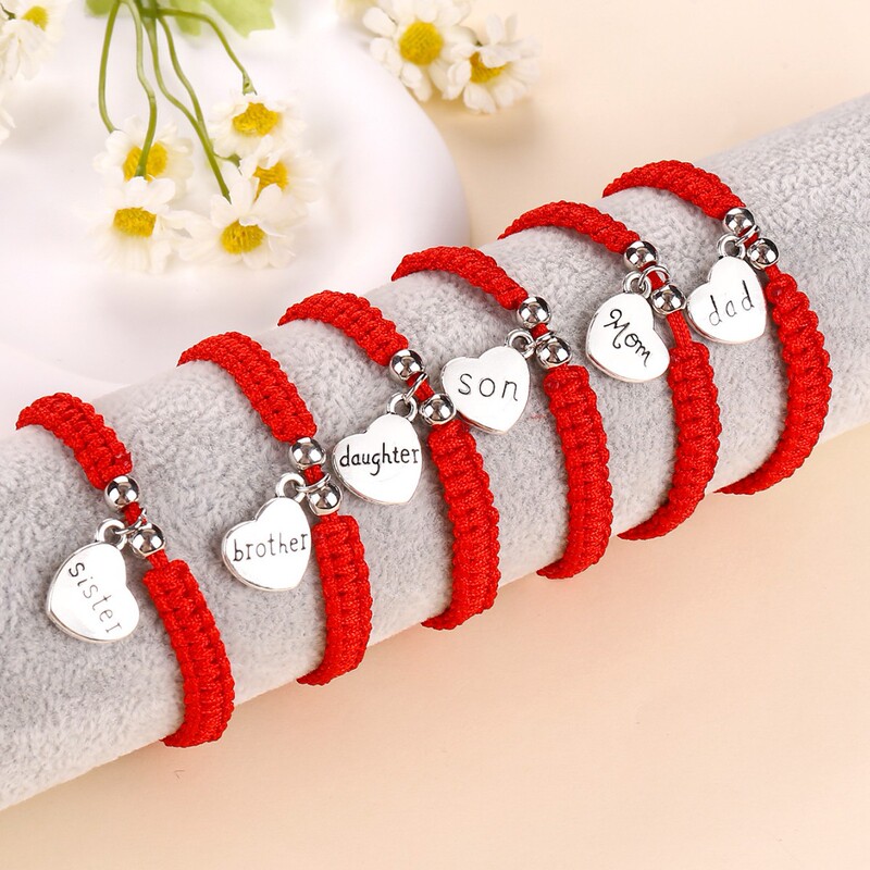 Cross-Border Popular Hand-Woven Bracelets Brothers Sisters Bracelets Mother's Day Gifts Wholesale Hand Accessories Transfer Red Rope for Women Cross-Border Popular Hand-Woven Bracelets Brothers Sisters Bracelets Mother's Day Gifts Wholesale Hand Accessories Transfer Red Rope for Women