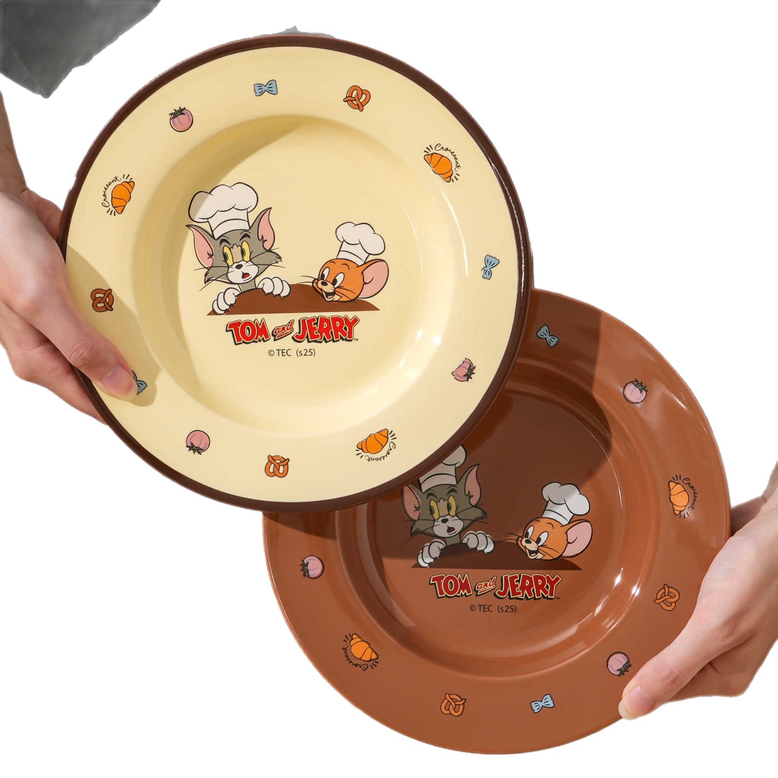 Gato y ratón encantador plato de cerámica cubierta set casero nuevo plato de cerámica un solo alimento cubierta de alto valor facial image 5