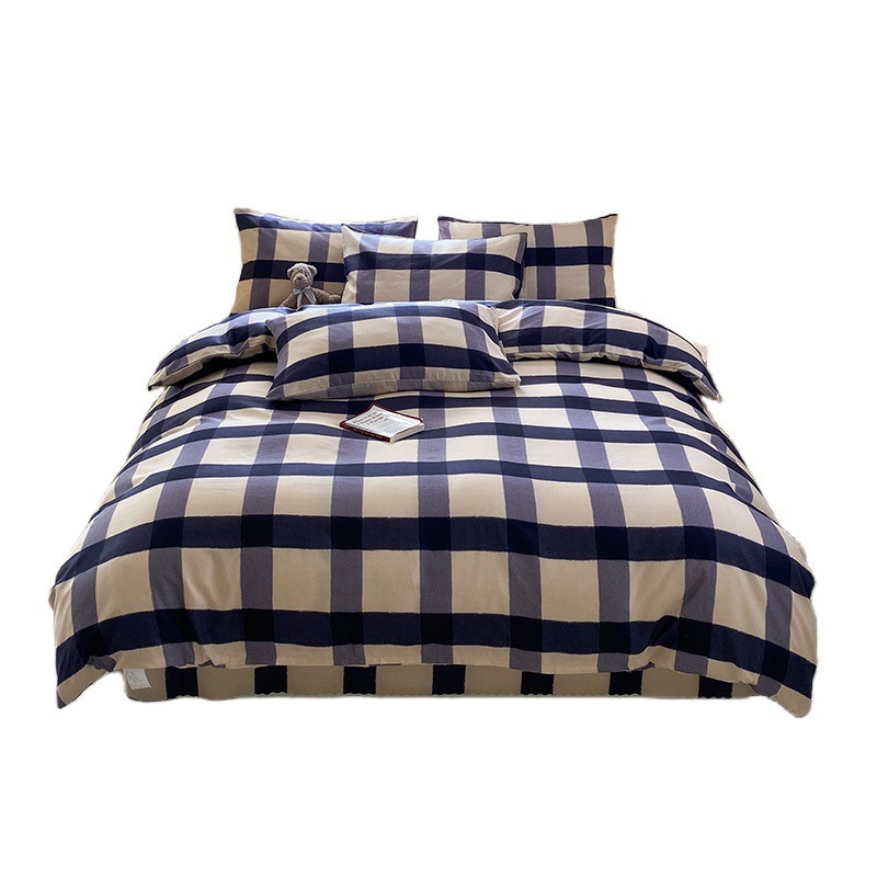 Una sola pieza 150x200x230cm doble cubierta de edredón de algodón no total de tres piezas para la cama de cuatro piezas