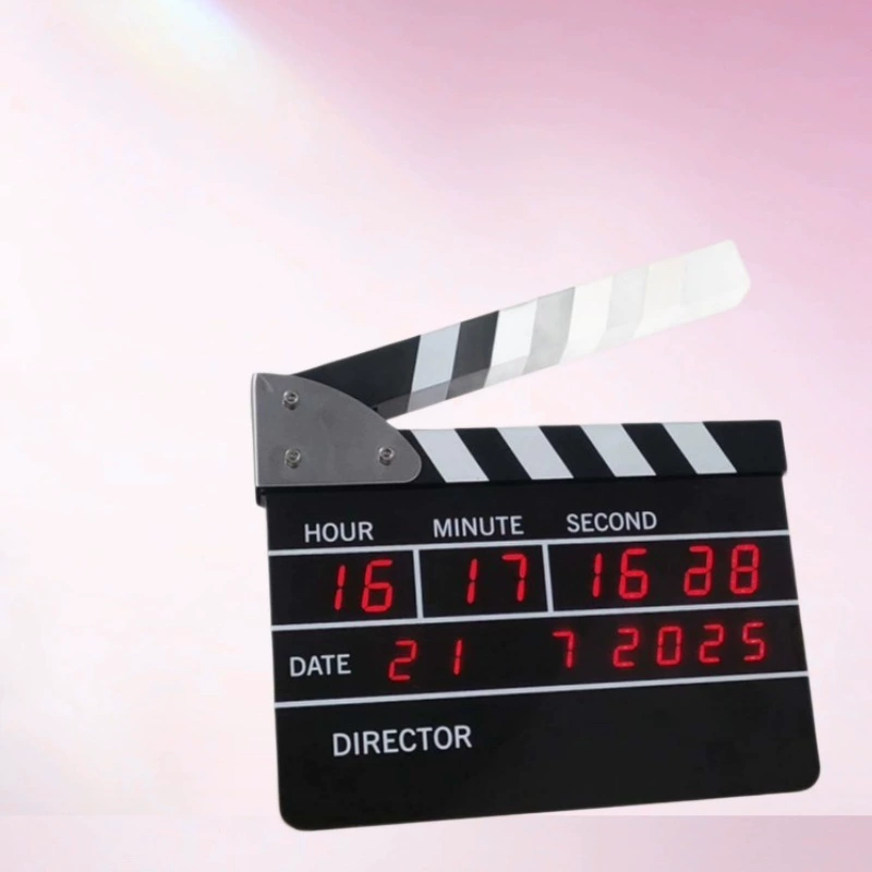 跨境电影拍创意装饰多功能台钟客厅钟表大屏LED数字闹钟万年历