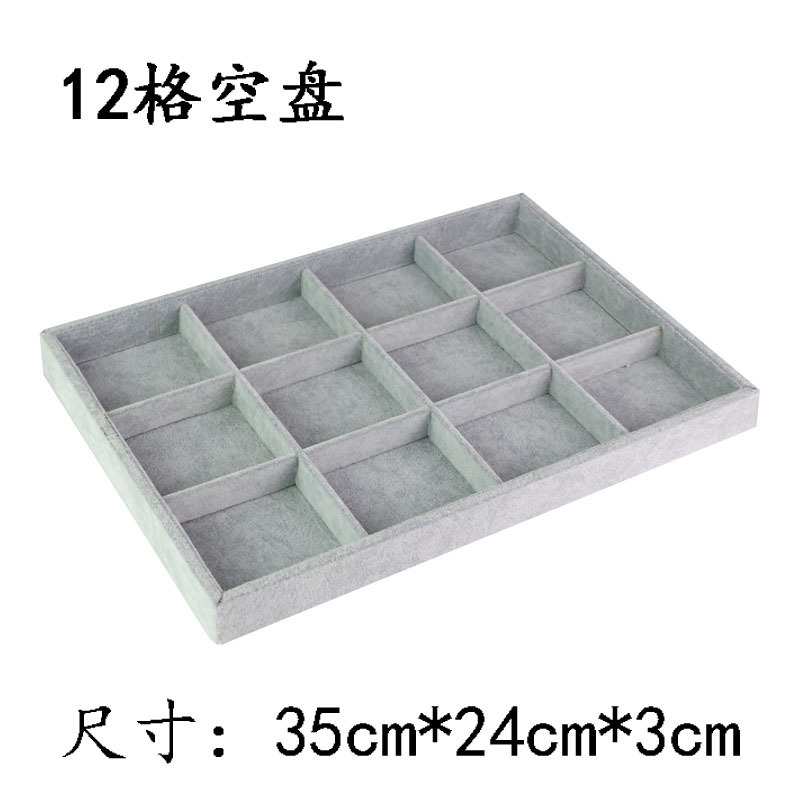 Muestra de joyería negra de alta calidad de tela de vello para ver paletas de joyería caja de almacenamiento collar de joyería anillo bandeja de visualización image 15