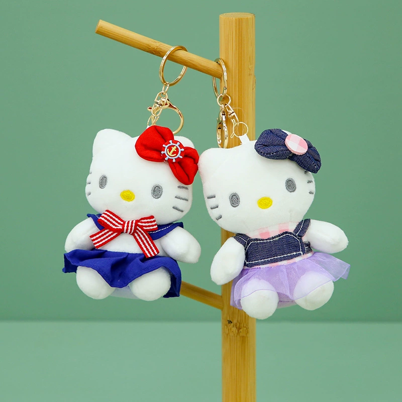 Hello Kitty, оригинальный подвес, мини-фигурка, плюшевая кукла, для рюкзака, креативный брелок, подарок на день рождения