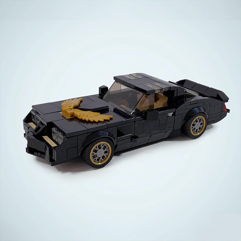 MOC suit compatible with Lego bandit-1977 Pontiac Firebird speed champion assembled sports car puzzle boy