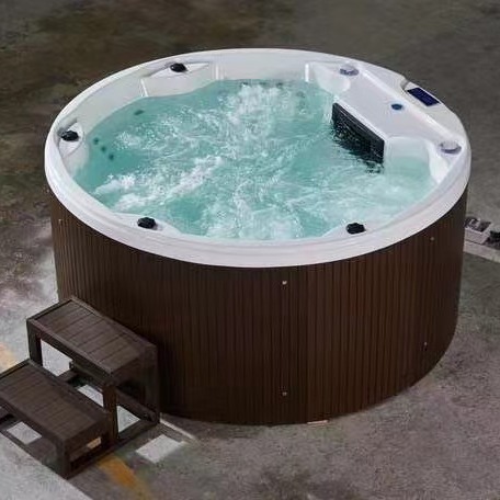 bañera acrílica piscina al aire libre termostática redonda de masaje de surf piscina de burbujas 5 personas SPA2000 * 2000m