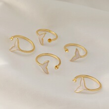 14K�~����ɫ��ָ�~β���бPᘿ�ճ������{���ֹ�DIYָ�h�Ʒ