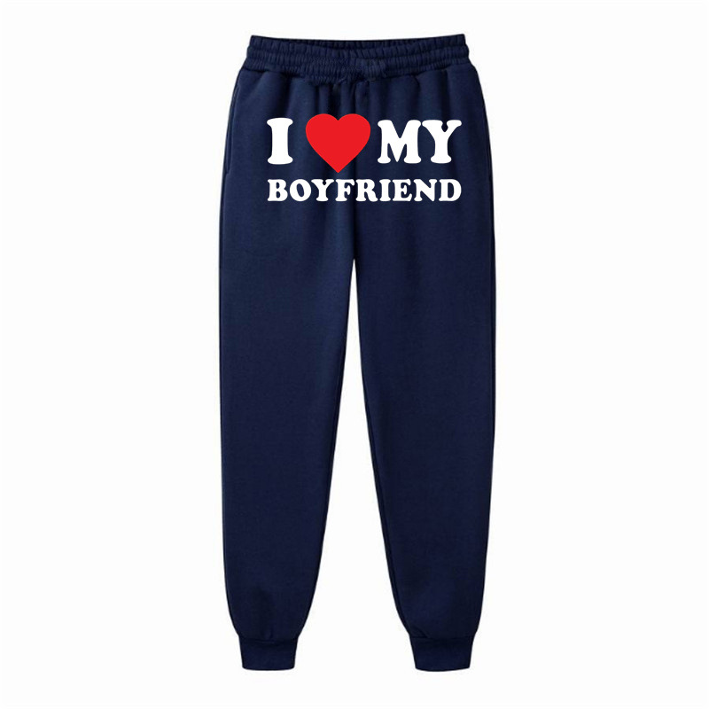 네이비 블루 리어 프린트