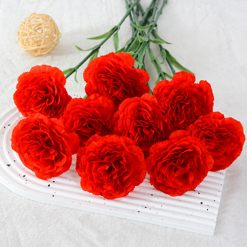 Simulated Single-Head Carnation Mother's Day Teacher's Day Gift Artificial Flower Home Decor Manufacturer Wholesale Retail