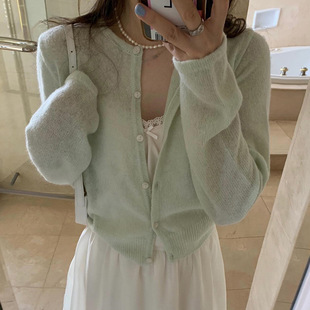 2025 New Style ~ Easiest for Match Back Bow Embroidered Wool Knitted Cardigan Small Jacket Women's Loose Commuting