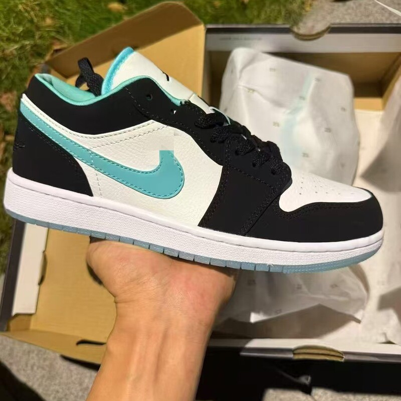 Aj1 Navy Blue Low-Top Low Mocha Black Toe Men's and Women's Shoes Casual Couple Shoes Sports Sneakers Shadow Gray Women's Shoes