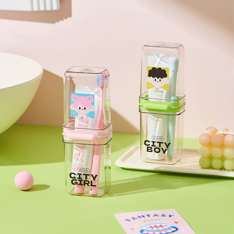 Дорожный набор туалетных принадлежностей для мальчиков и девочек, мыльница, ящик для хранения зубных щеток, портативная чашка для полоскания рта «три в одном»