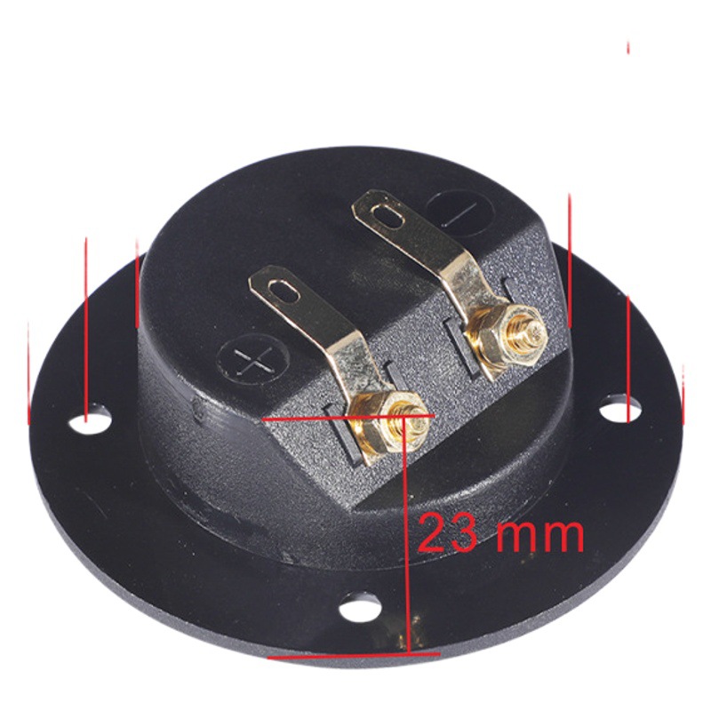 Poste de conexión de cobre redondo de dos posiciones Caja de conexión de altavoz Tablero de conexión de altavoz HIFI Audio Accesorios de bricolaje 48B