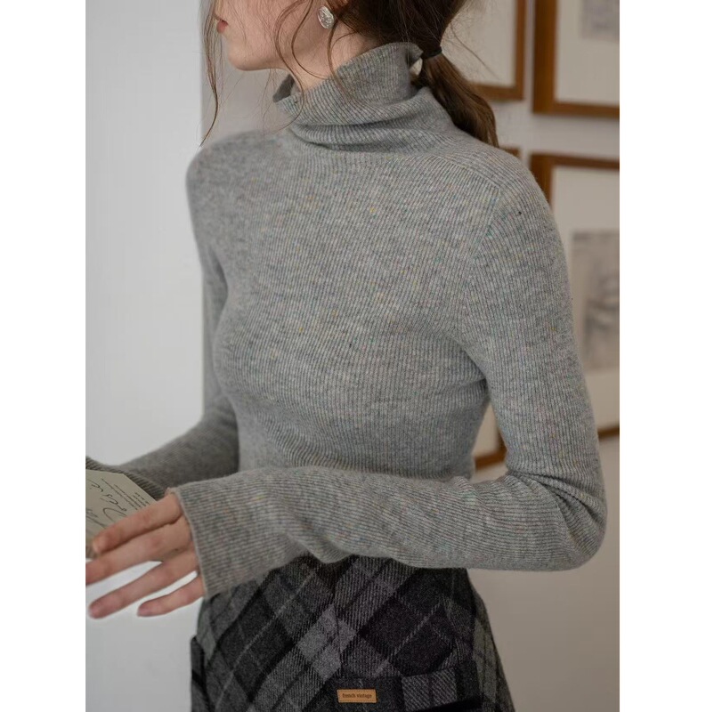 Dailyar "Soft and Waxy Colorful Dots" 100 Superfine Merino Wool Dazzling Colorful Dots Classic Sweater Sweater