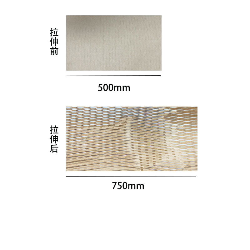 Pulpa de madera cruda logística expresa caja de regalo frágil buffer embalaje malla papel panal papel de embalaje de ramo de papel