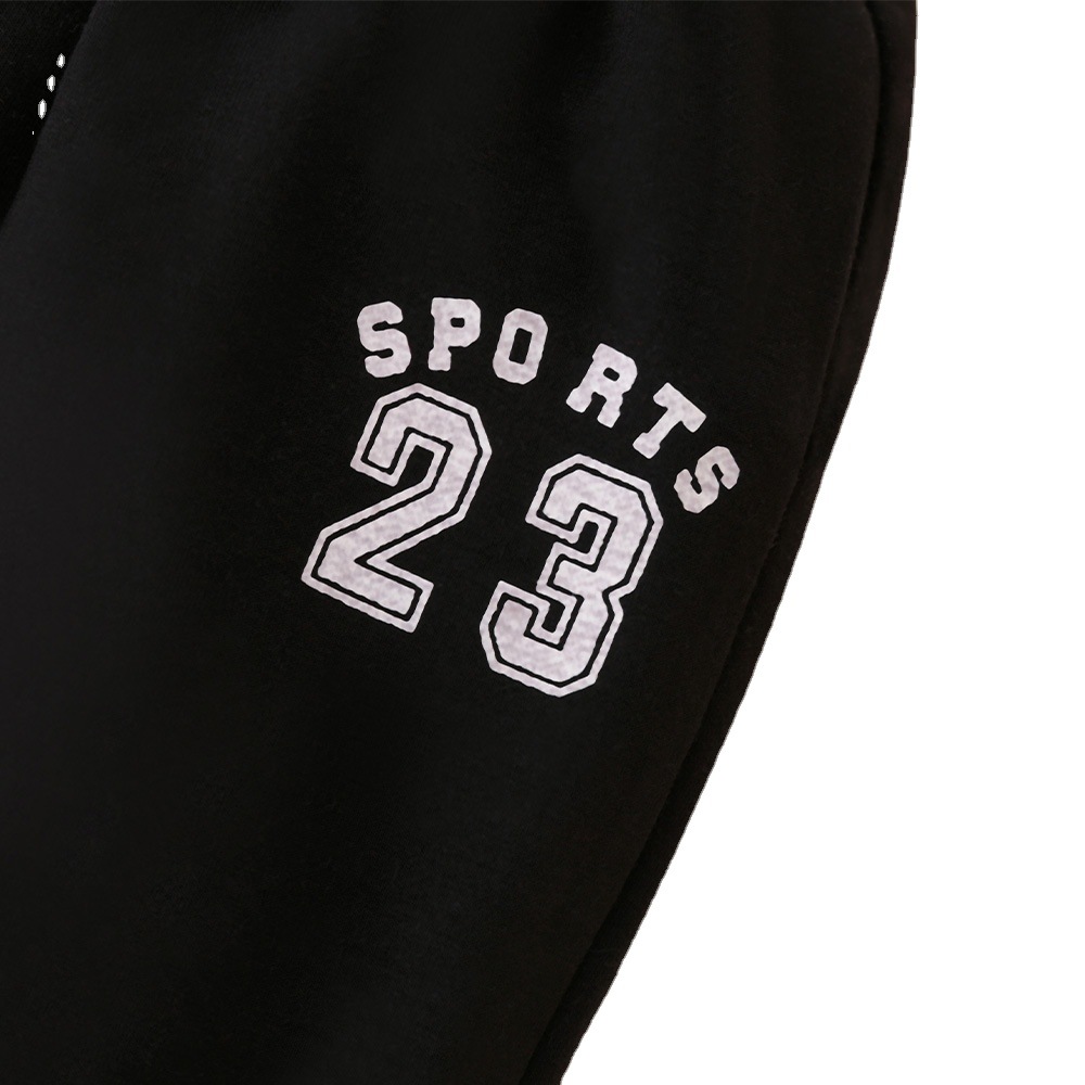 Nejprodávanější dětské oblečení s potiskem sportovních motivů pro batolata, límec s barevnými bloky, chlapecké a módní dvoudílné sady pro chlapce_voghion.com