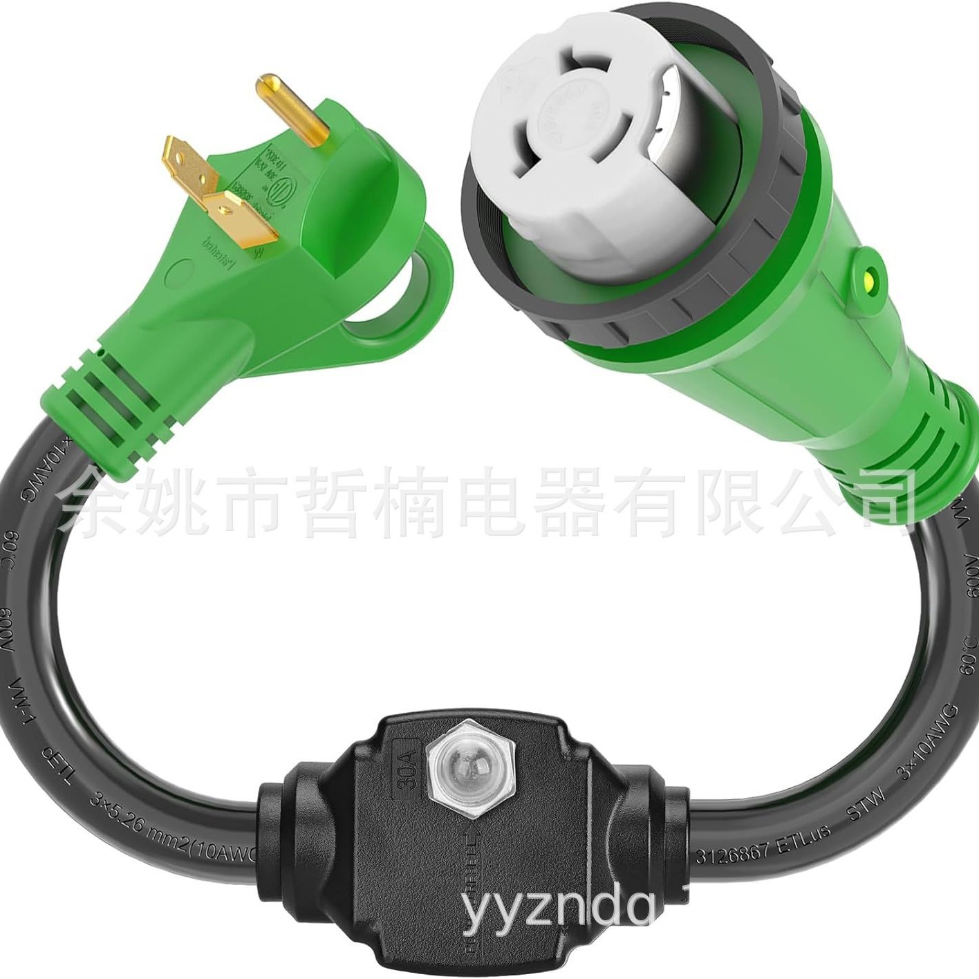 过载保护30A转50A房车电源转换线 美式转换线TT-30P to SS2-50R