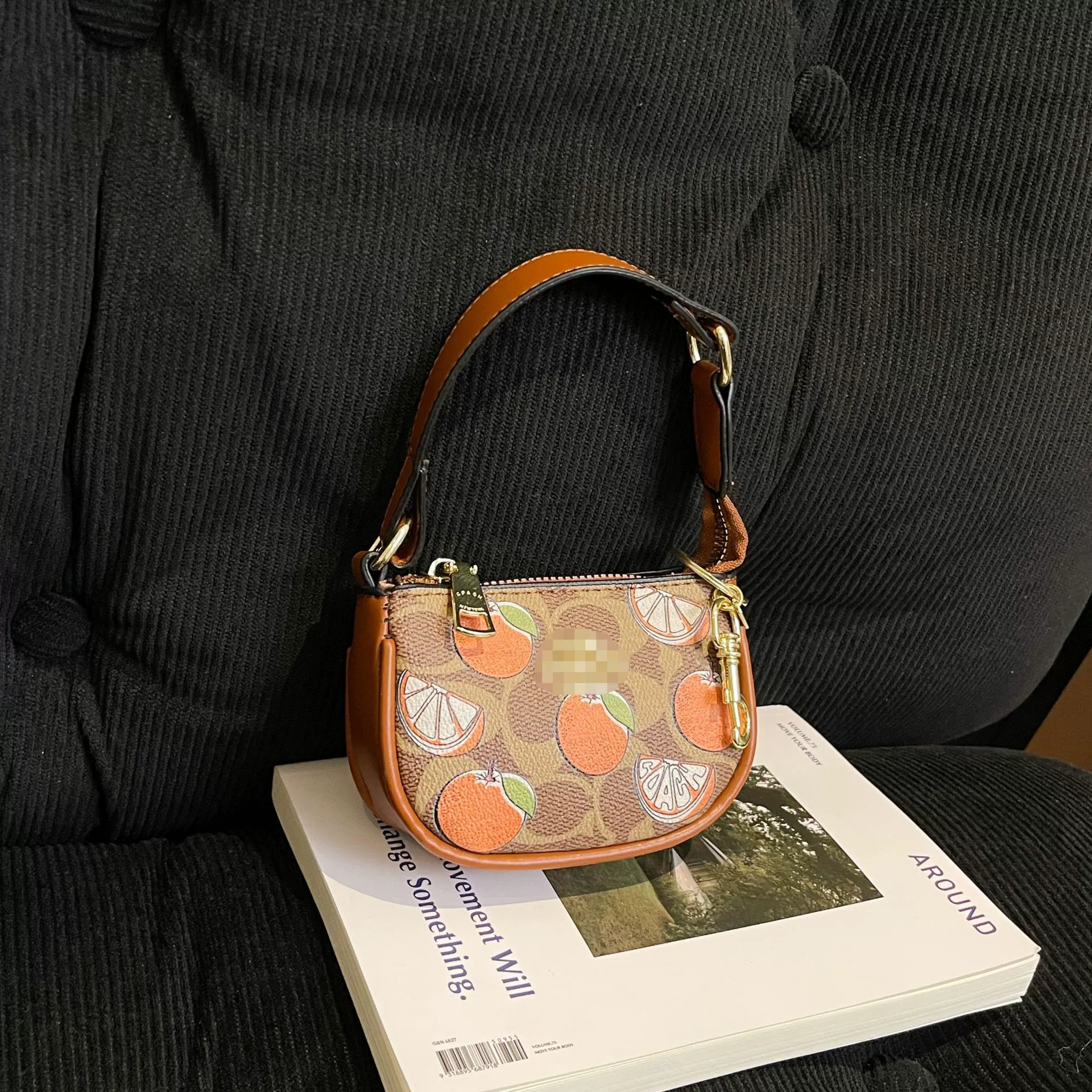 Bag, design keychain, cute wallet, European style
