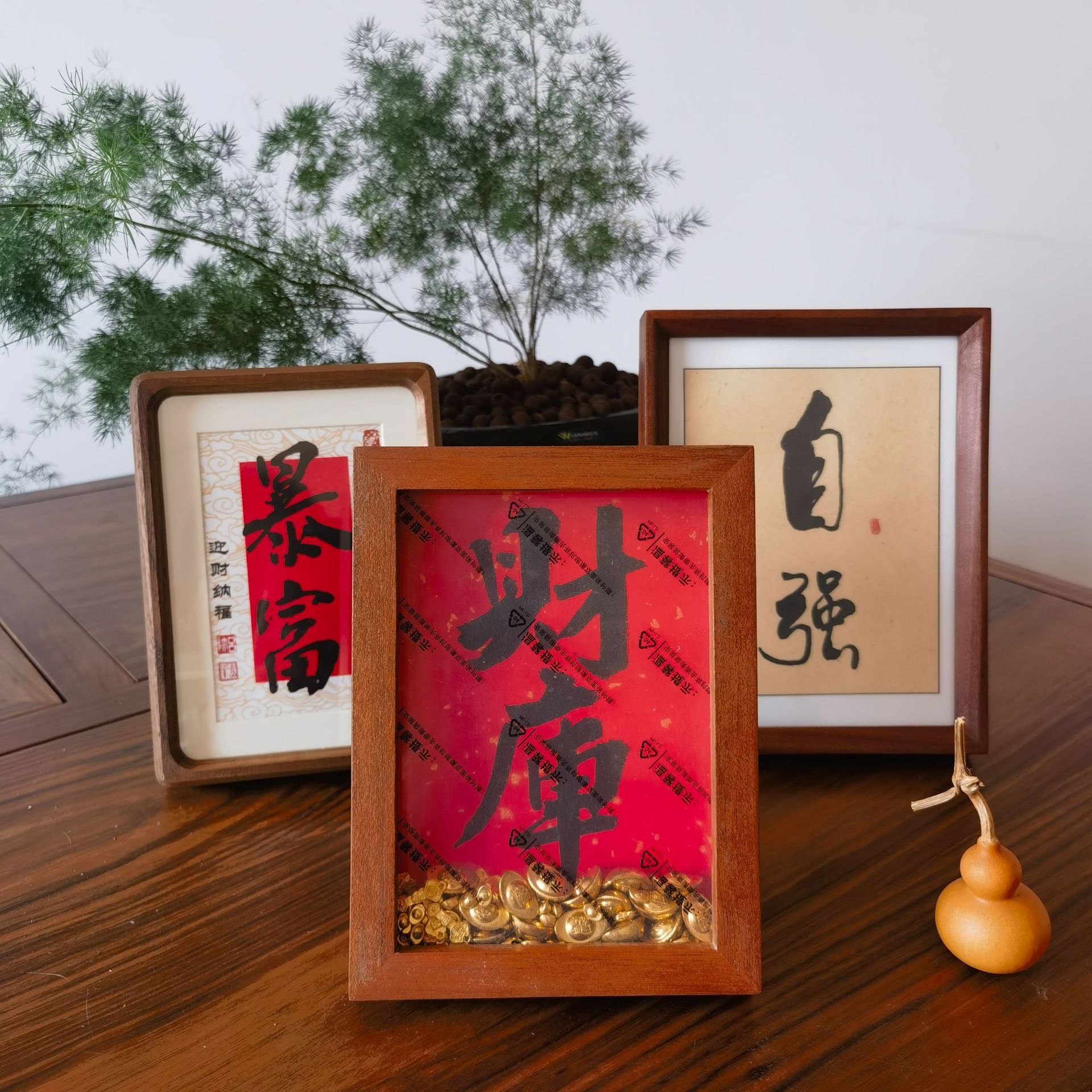 Customized Solid Wood Photo Frame Chinese Calligraphy Ornaments Decorative Painting Photo Frame Customizable Size Wooden Photo Frame Empty Frame Creative