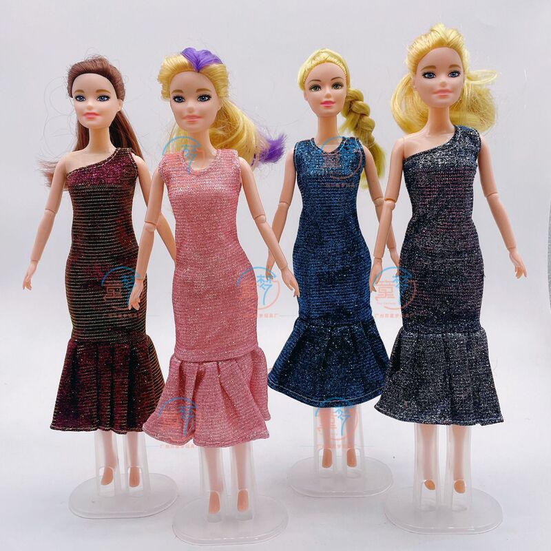 Foreign Trade Barbie Doll Clothes Children's Princess Toy Pretend Play Bjd Doll Clothes Doll Fishtail Dress
