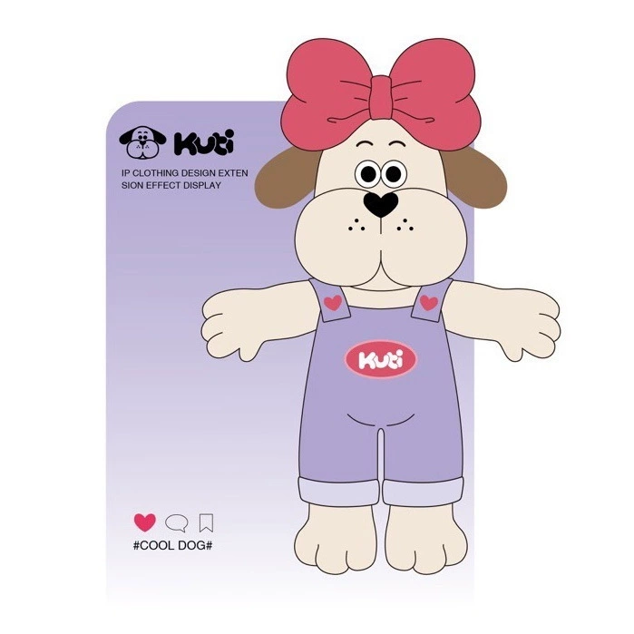 Cute plush doll for St. Valentine's Day, bag accessory