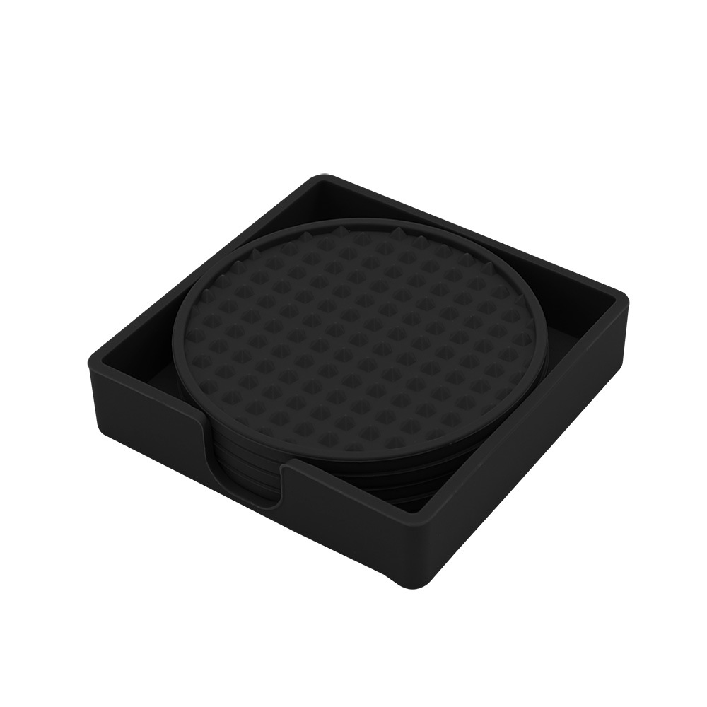 Pentagram posavasos resistente al calor posavasos alimentos grado silicona Morandi color 10cm ronda posavasos logotipo imprimible