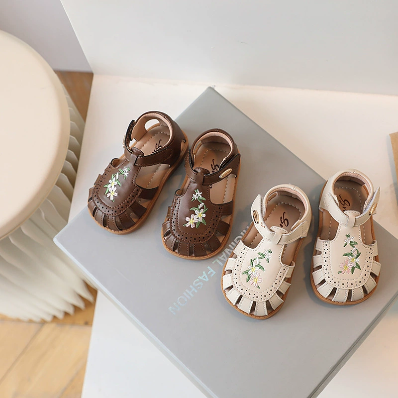 Children's sandals, summer footwear, children's bag, shoes for princess girl's, 2-3 years, soft sole, western style