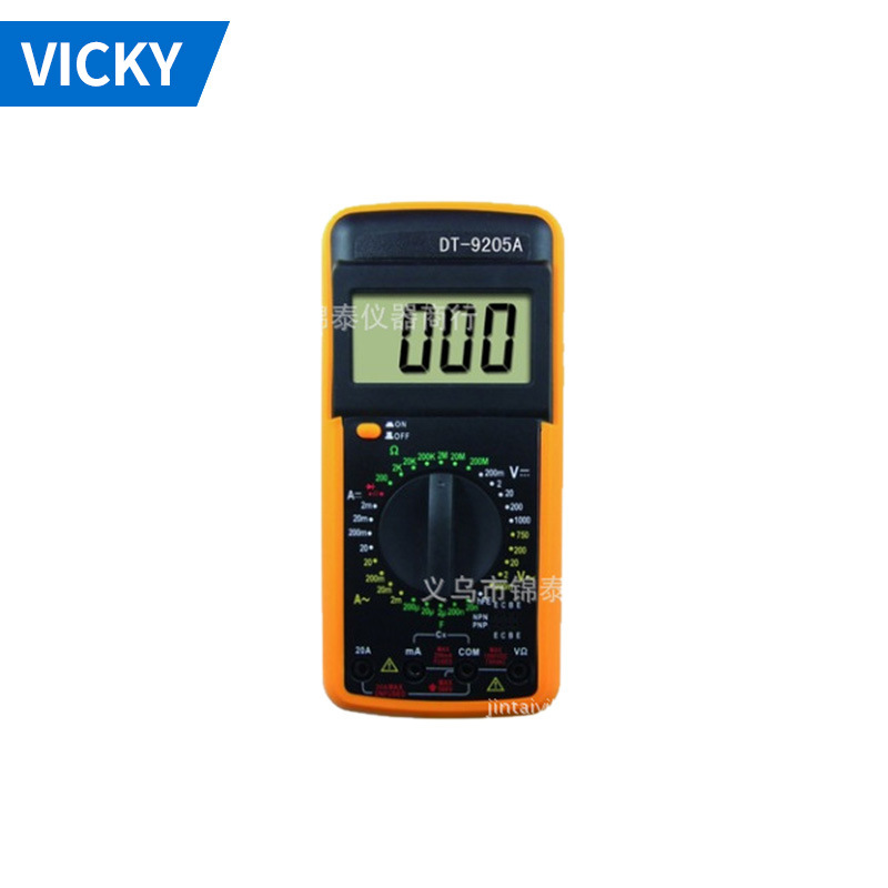 工厂供应 数字式手持表 DT9205A MULTIMETER 电工仪器仪表 万用表