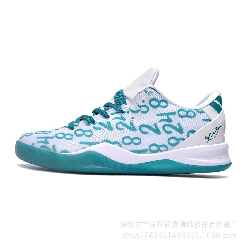 科比8代篮球鞋男KOBE鸳鸯ZK8全明星纯白色透气耐磨防滑气垫球鞋女|undefined
