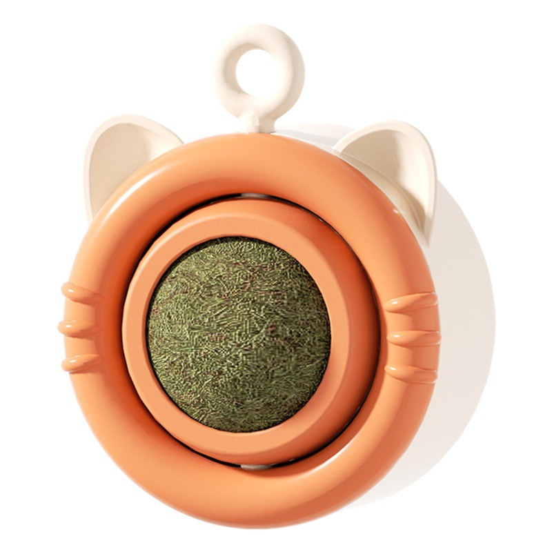 Mascota gato menta bola juguete gato merienda automática Hola alivio tapada pared giratoria mordedura Bola de molienda transfronteriza al por mayor