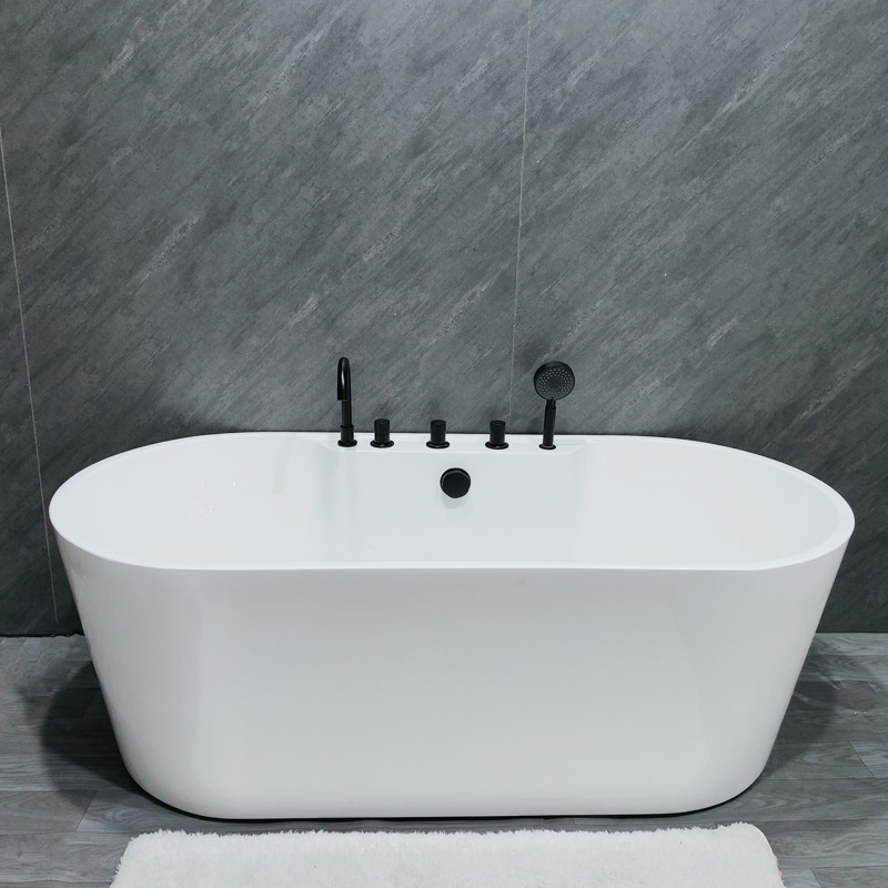 Bañera acrílica Aonjingjie Foshan para uso doméstico, apartamento pequeño, independiente, para adultos, sin juntas, integrada, de ocio, para casa de huéspedes, hotel image 9