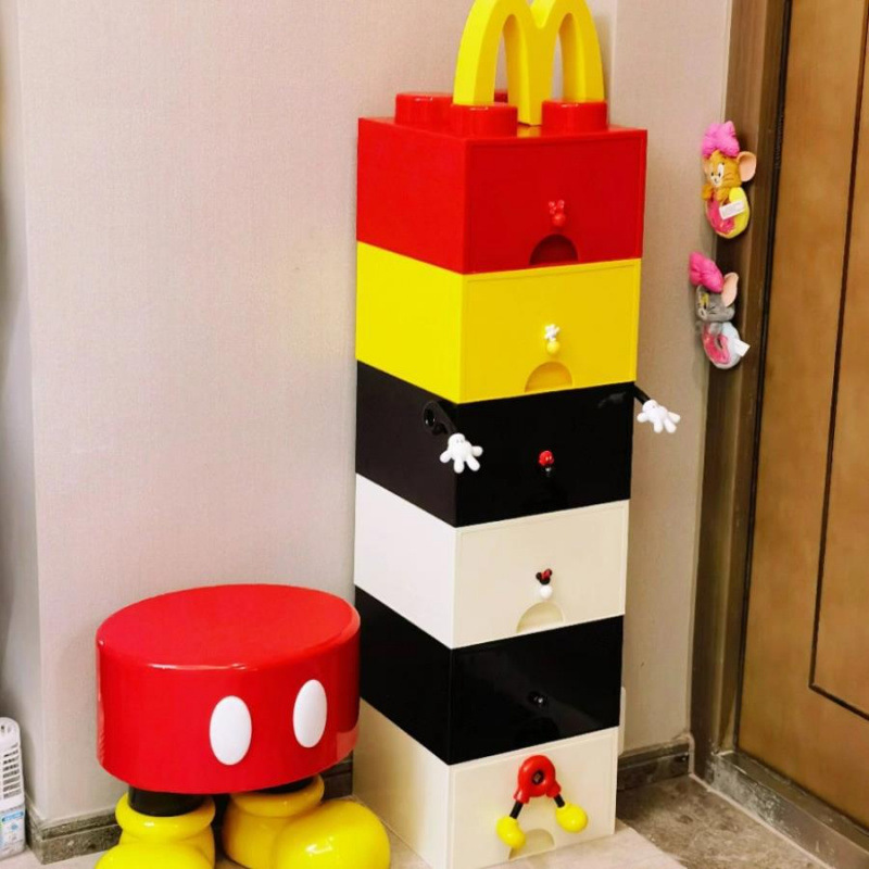 Caja de almacenamiento de bloques de dopamina con alto valor facial lindo dormitorio para mujeres