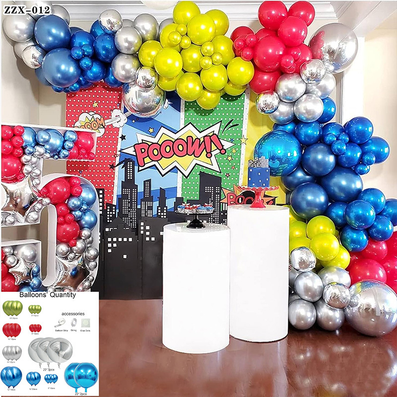Marvel tema traje de globo Capitán América Iron Man Spider-Man bebé decoración de la fiesta de cumpleaños
