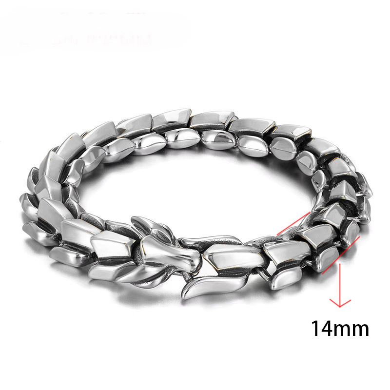 Punk Animal Dragon Alloy Plating Men'S Bracelets Men's Chain Bracelets display picture 3