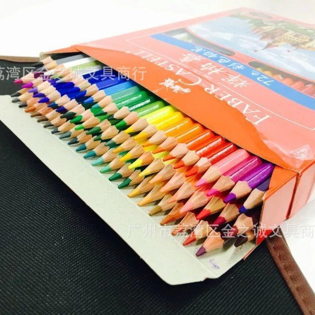 Alemán Faber-Jia 72 color 100 color Castillo de color aceitoso lápiz profesional cepillo pintura a mano rojo caja de hierro traje