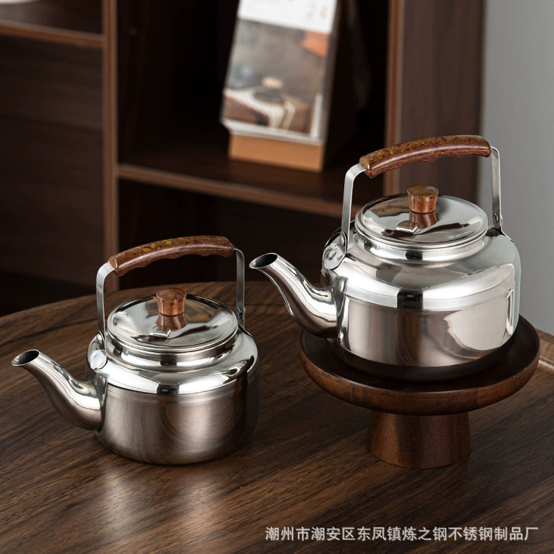 Трансграничная нержавеющая сталь лилия горшок бытовой коммерческий вокальный чайник большой емкости Ресторан газовая плита чайник чайник чайник