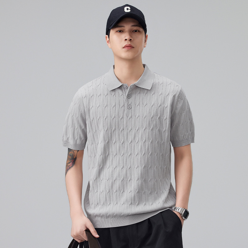Retro Polo Shirt Short-Sleeved Knitwear Men's Summer 2026 New Style Loose Slimming Versatile Casual Trendy Brand T-Shirt